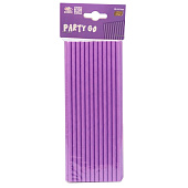 Трубочки одноразовые для напитков 25 шт. "Party go", purple (197 мм)