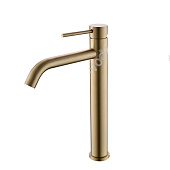  Смеситель для раковины Vessel высокий излив золото VSL25GM Esko 