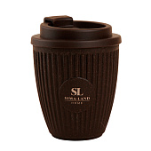 Стакан для кофе с крышкой SL Home, 250 мл, 9,5х9,5х12,5 см, коричневый 9951494 Стакан для кофе с крышкой SL Home, 250 мл, 9,5х9,5х12,5 см, коричневый 9951494