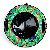 Тюбинг – ватрушка «Пиксели», диаметр чехла 90 см, зелёная, чёрный, Winter Star Тюбинг – ватрушка «Пиксели», диаметр чехла 90 см, зелёная, чёрный, Winter Star