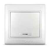 Выкл 1-кл СП С0121 10А с индик бел Севиль Выкл 1-кл СП С0121 10А с индик бел Севиль