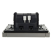 Выключатель встраиваемый проходной 1 клавиша, цвет сталь, IEK FORTE&PIANO Выключатель встраиваемый проходной 1 клавиша, цвет сталь, IEK FORTE&PIANO