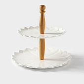 Блюдо BellaTenero, d=20/25 см, двухъярусное, белое 9213642 Блюдо BellaTenero, d=20/25 см, двухъярусное, белое 9213642