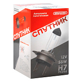  Автолампа H7 PX26d  12V  55W 1500Лм SKYWAY СПУТНИК 3000К Теплый белый коробка 1шт 