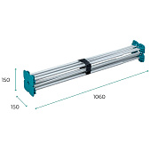  Складное подстолье Lossew Q4 Ant 90 2x2, 60х60х90см 