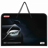  Папка для труда на молнии с ручками Пифагор А4, 1 отд., пластик, органайзер, Car flash, 272231 
