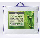  Подушка Стеганая 70х70 "Бамбуковое волокно" Comfort Белый 