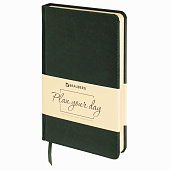 Ежедневник А5 недатированный Brauberg Imperial, под кожу, 160 л, темно-зеленый, 111855 Ежедневник А5 недатированный Brauberg Imperial, под кожу, 160 л, темно-зеленый, 111855