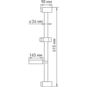 Стойка душевая с мыльницей и кронштейном для лейки 3001 Стойка душевая с мыльницей и кронштейном для лейки 3001