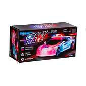 Машина инерционная Автоград "Crazy race, полиция", русская озвучка, свет, цвет серый   7667646