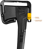 Топор кованый 1,0кг, рукоятка армированный нейлон X-Fiber, 450мм, KRAFTOOL Х10 Топор кованый 1,0кг, рукоятка армированный нейлон X-Fiber, 450мм, KRAFTOOL Х10