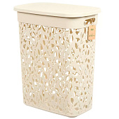  Корзина для белья 35,0л "Флора" Белый ротанг М2620 
