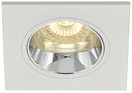  Светильник точечный встраиваемый GU10 4107 11Вт квадрат поворотный белый/хром /IEK 