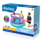 Батут Bestway игровой Laugh'n Leap 152x152x84см, 4 колышка, запл д/ремонта, до 55кг, 3+ арт.52646 Код272072 Батут Bestway игровой Laugh'n Leap 152x152x84см, 4 колышка, запл д/ремонта, до 55кг, 3+ арт.52646 Код272072