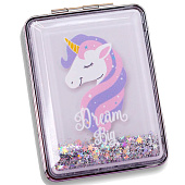 Зеркало-шейкер раскладное "Sparkles unicorn", white (8х6 см) Зеркало-шейкер раскладное "Sparkles unicorn", white (8х6 см)