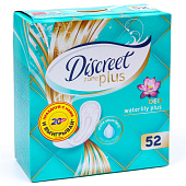 Ежедневные гигиенические прокладки DISCREET Plus Женские Deo Water Lily Plus Trio 52шт Ежедневные гигиенические прокладки DISCREET Plus Женские Deo Water Lily Plus Trio 52шт