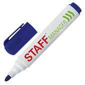 Маркер стираемый синий для белой доски STAFF Manager WBM-491 5 мм, с клипом, 151492 Маркер стираемый синий для белой доски STAFF Manager WBM-491 5 мм, с клипом, 151492