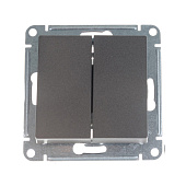 Выключатель встраиваемый 2 клавиши, цвет мокко, SE AtlasDesign Выключатель встраиваемый 2 клавиши, цвет мокко, SE AtlasDesign