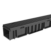 Лоток водоотводный Gidrolica Light пластиковый с пластиковой щелевой решеткой, кл. А15 1000x115x96мм Лоток водоотводный Gidrolica Light пластиковый с пластиковой щелевой решеткой, кл. А15 1000x115x96мм