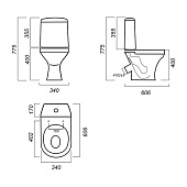 Унитаз-компакт Аттика стандарт к/в с арматурой и сиденьем Sanita Унитаз-компакт Аттика стандарт к/в с арматурой и сиденьем Sanita