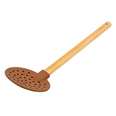 Шумовка силиконовая с ручкой из бамбука Molly B3679 Шумовка силиконовая с ручкой из бамбука Molly B3679