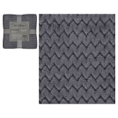  Покрывало 180х200 Зигзаг фланель серый 