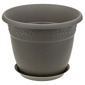 Кашпо "Рябина" D160мм 1,4л Французский серый с/п (20) М3053 Кашпо "Рябина" D160мм 1,4л Французский серый с/п (20) М3053