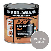 ГРУНТ - ЭМАЛЬ по ржавчине "DALI" серый RAL 7004-0,75л ГРУНТ - ЭМАЛЬ по ржавчине "DALI" серый RAL 7004-0,75л