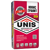 Клей армированный для плит большого размера Юнис Гранит C2T (25кг) /Unis Клей армированный для плит большого размера Юнис Гранит C2T (25кг) /Unis