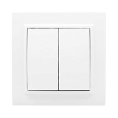 Выключатель встраиваемый 2 клавиши, цвет белый, EKF Минск Выключатель встраиваемый 2 клавиши, цвет белый, EKF Минск