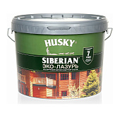  Защит. декор. покрытие HUSKY SIBERIAN ЭКО-ЛАЗУРЬ полуматовый кофейное дерево 9л 