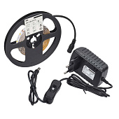 Лента светодиодная комплект белый теплый 5м 60шт/м 3000К драйвер+выключатель IP20 /IEK Лента светодиодная комплект белый теплый 5м 60шт/м 3000К драйвер+выключатель IP20 /IEK