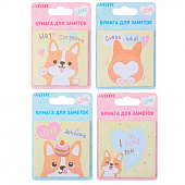  Блок для записей deVENTE Corgi, 75х75 мм, 30 л, с клеевым краем, микс, с европодвесом, 2010020 