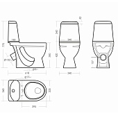  Унитаз-компакт Идеал стандарт к/в WC.CC/Ideal/1-P/WHT.G/S1 Sanita 