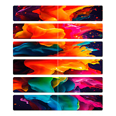 Закладки для книг магнитные FUNSTER "ABSTRACTION", 6 штук, 60x20 мм, микс, 5 дизайнов, 116653