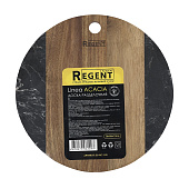 Доска разделочная круглая с вставкой черный мрамор 26х26х1,2см Linea ACACIA 93-AC-1-03 Доска разделочная круглая с вставкой черный мрамор 26х26х1,2см Linea ACACIA 93-AC-1-03