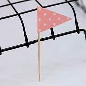 Набор шпажек для канапе 12 шт. "Cute peas", pink (85 мм)