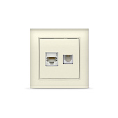 Розетка компьютерная + телеф. сл. Кость(7948837)/UNIVersal Бриллиант Розетка компьютерная + телеф. сл. Кость(7948837)/UNIVersal Бриллиант