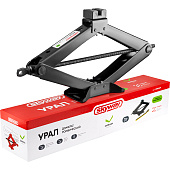  Домкрат 3т механический ромбический УРАЛ SKYWAY с резиновой опорной частью с трещоткой в чехле 