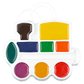  Краски акварельные 9цв. Кроха Паровозик без кисти 11С683-08 