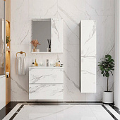  Тумба Марбл 65 подвесная мрамор/камень бетонный с раковиной Оскар 65 65.13 Onika 