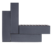  Кирпич керамический черный матовый Black Premium Matte 1НФ 250х120х65мм [М150-200] /Красная гвардия 