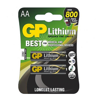  Батарейка AA LF06 Lithium(2шт)/GP 