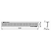  Решетка водоприемная Gidrolica Standart штампованная стальная оцинкованная, кл. А15 1000х136х20мм 