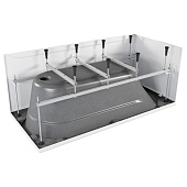  Ванна акриловая Grace 160х70х53см глубина без экрана и ножек МетаКам 