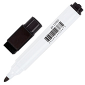  Маркер стираемый черный для белой доски на магните со стирателем, STAFF Manager WBM-002, 3мм,152002 