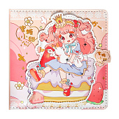 Записная книжка подарочная А6 132 л,цветной блок, с хлястиком на магните,обл.пвх,Аниме МИКС 9669008 Записная книжка подарочная А6 132 л,цветной блок, с хлястиком на магните,обл.пвх,Аниме МИКС 9669008