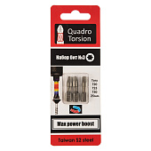 Набор бит №3 Torx20,25,30-25мм (3 шт) "Quadro Torsion" Набор бит №3 Torx20,25,30-25мм (3 шт) "Quadro Torsion"