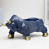 Подставка конфетница Бык, 12х24х11 см, синий мрамор, 7793718 Подставка конфетница Бык, 12х24х11 см, синий мрамор, 7793718