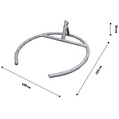  Кресло подвесное Сфера до 120 кг арт. CN800-2024 (стойка+основание черный, корзн.корич., подушка бежевая) 